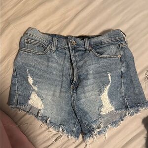 Kendall & Kylie Blue Distressed Jean Shorts